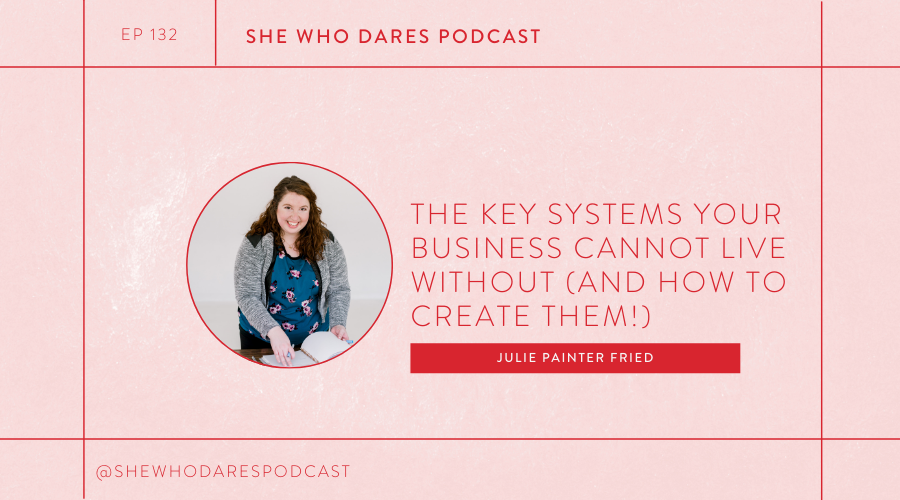 EPISODE 132 - The key systems your business cannot live without (and how to create them!) with Julie Painter Fried